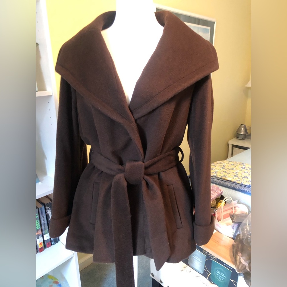 Lafayette 148 wool “car coat” jacket size large. New with tags.